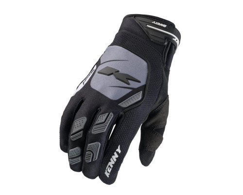 Kenny racing cross/enduro gloves safeЗАДНІblack модель колір чорний/сірий розмір xs