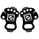 Risk racing palm protectors anti-pressure hand guard колір чорний розмір s/m