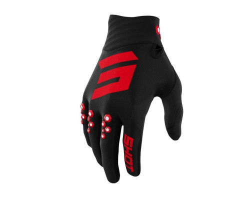 Shot racing (2022) moto contact red gloves колір чорний/червоний розмір 11