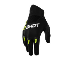 Shot racing (2022) junior devo kid neon жовтий moto gloves колір чорний/жовтий neon розмір 12/13