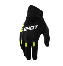 Shot racing (2022) junior devo kid neon жовтий moto gloves колір чорний/жовтий neon розмір 6/7