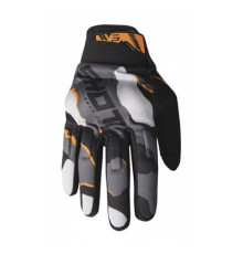 Shot racing cross/enduro gloves drift camo neon orange колір чорний/сірий/помаранчевий flow розмір 9