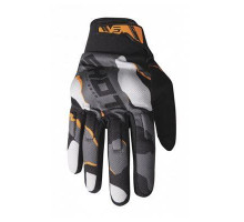 Shot racing cross/enduro gloves drift camo neon orange колір чорний/сірий/помаранчевий flow розмір 9