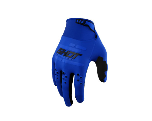Shot racing cross/enduro рукавички vision blue колір синій/білий розмір 9