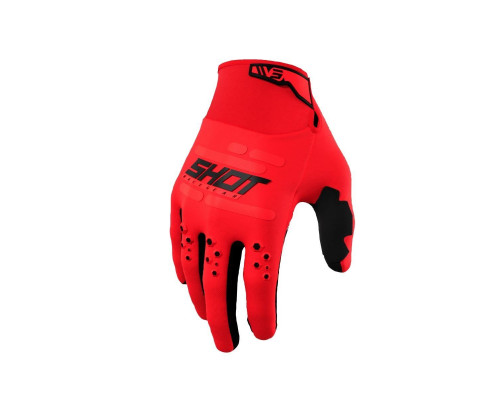 Shot racing cross/enduro рукавички vision red колір червоний розмір 9