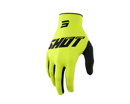 Перегоночні рукавички shot moto devo raw burst neon жовтий колір neon жовтий/black розмір 13