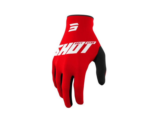 Перегоночні рукавички shot moto devo raw burst red колір червоний/білий розмір 12
