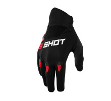Shot racing moto gloves children/junior devo kid red колір чорний/червоний розмір 10/11