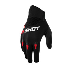 Shot racing moto gloves children/junior devo kid red колір чорний/червоний розмір 10/11