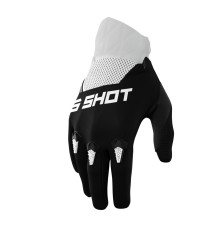 Shot racing sale moto devo чорні рукавички колір чорний/білий розмір 09