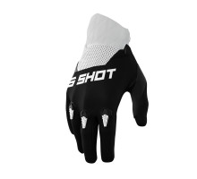 Shot racing sale moto devo чорні рукавички колір чорний/білий розмір 09