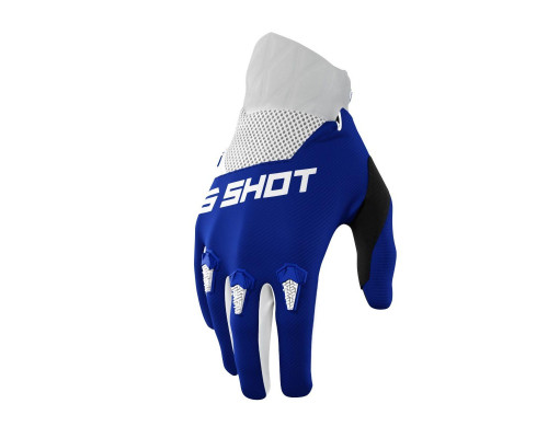 Shot racing sale moto devo blue gloves колір синій/білий розмір 10