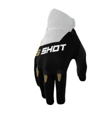 Shot racing sale moto devo gold gloves колір чорний/білий/золотий розмір 09