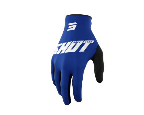 Shot racing sale moto gloves devo raw burst blue color blue/white розмір 08