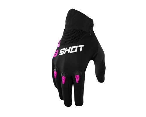 Shot racing sale moto gloves children/junior devo kid pink колір чорний/рожевий розмір 6/7