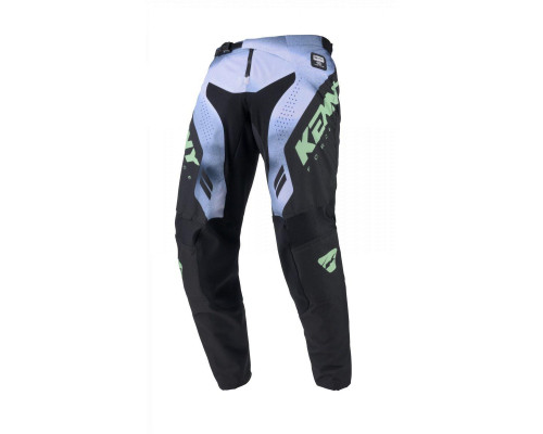 Штани kenny racing cross/enduro model force fog neon green колір чорний/зелений/білий розмір 30