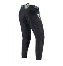 Штани kenny racing cross/enduro model force fog neon green колір чорний/зелений/білий розмір 32