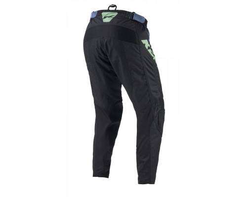 Штани kenny racing cross/enduro model force fog neon green колір чорний/зелений/білий розмір 32