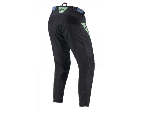 Штани kenny racing cross/enduro model force fog neon green колір чорний/зелений/білий розмір 36