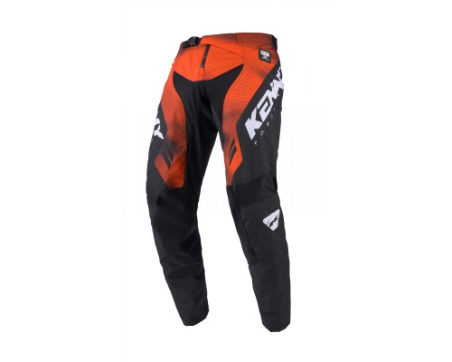 Штани kenny racing cross/enduro model force fog orange колір чорний/помаранчевий/білий розмір 28