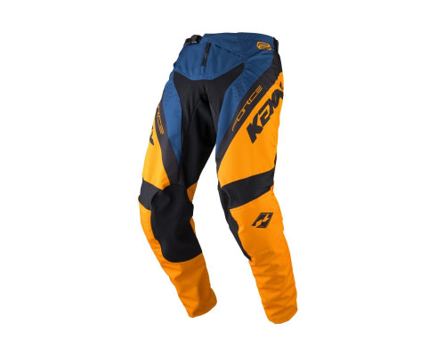 Штани kenny racing cross/enduro model force petrol колір оранжевий/синій/чорний розмір 30