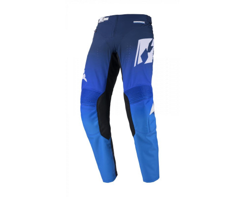 Штани кенні гоночні crossс/enduro модель performance gradient blue колір чорний/синій/білий розмір 34