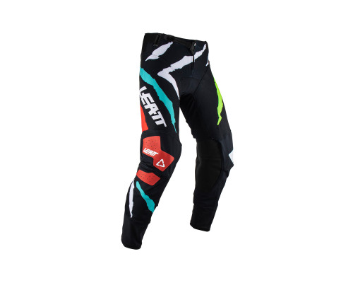 Штани leatt moto 5.5 iks pant tiger колір чорний/білий/зелений/червоний розмір s