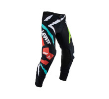 Штани leatt moto 5.5 iks pant tiger колір чорний/білий/зелений/червоний розмір s