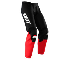 Штани shot racing moto devo raw burst red колір чорний/червоний/білий розмір 26