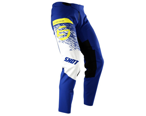 Shot racing junior devo kid roll blue moto штани колір синій/білий/жовтий розмір 6/7
