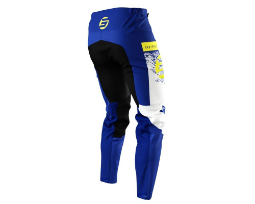 Shot racing junior devo kid roll blue moto штани колір синій/білий/жовтий розмір 6/7