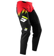 Shot racing moto pants children/junior devo kid versus red колір чорний/червоний/жовтий розмір 8/9