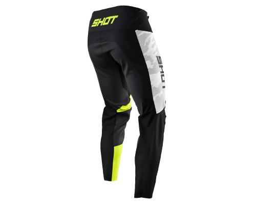 Shot racing sale штани moto contact camo neon колір чорний/білий/жовтий розмір 30