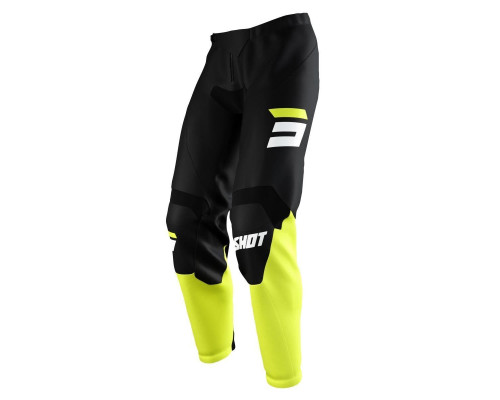Штани shot racing sale moto devo raw burst neon жовтий колір чорний/жовтий/білий розмір 30