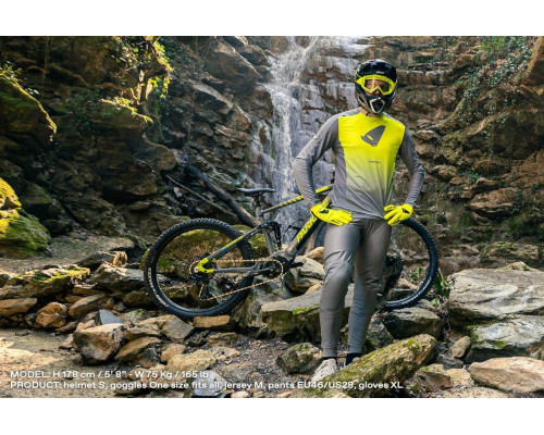 Велосипедна джерсі UFO mtb / e-bike terrain lv1 зроблено в італії (довгий рукав) колір зелений розмір m - колекція 2024
