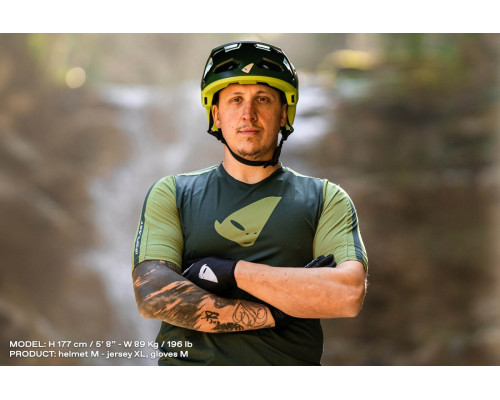 UFO mtb / e-bike terrain sv1 джерсі зроблено в італії (з коротким рукавом) колір сірий/жовтий flow розмір m - колекція 2024
