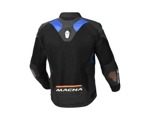 куртка macna (сітка) мотокуртка novic чорна/синя/помаранчева колір чорна/синя розмір m