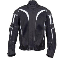 Roleff велика  літня текстильна куртка зі знімною мембраною wind-tex (2в1) модель ro607 колір чорний/білий розмір m