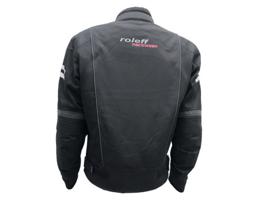Roleff велика коротка текстильна куртка зі знімною сітковою мембраною wind-tex модель (2in1-detachable membrane) колір чорний розмір s