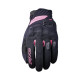 Five gloves жіночі текстильні рукавички rs3 evo woman колір чорний/рожевий flow розмір 6