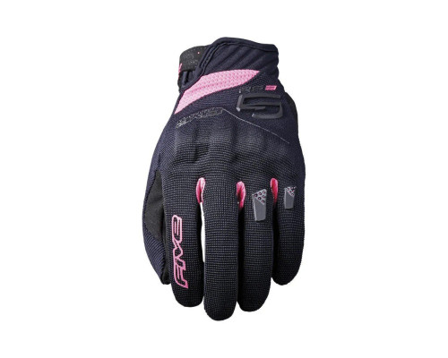 Five gloves жіночі текстильні рукавички rs3 evo woman колір чорний/рожевий flow розмір 7
