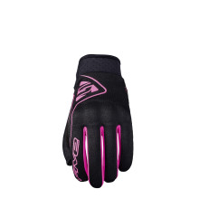 Жіночі текстильні рукавички five gloves globe woman колір чорний/рожевий flow розмір 10