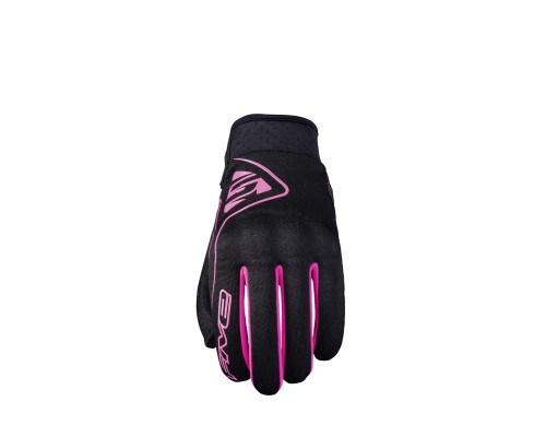 Жіночі текстильні рукавички five gloves globe woman колір чорний/рожевий flow розмір 7
