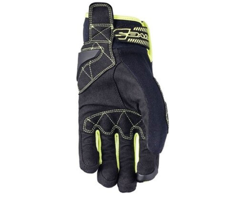 Five gloves rs3 evo textile gloves колір чорний/жовтий flow розмір 11