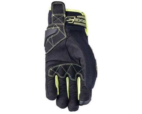 Five gloves rs3 evo textile gloves колір чорний/жовтий flow розмір 9