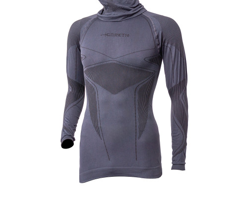 Сорочка термоактивна gareth з іонами срібла "зима" (зігрівша) з довгим рукавом колір чорний розмір xl-xxl