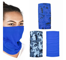 Наший мультифункціональний oxford вітрозахивний comfy havoc blue 3 шт. в упаковці колір camo/blue