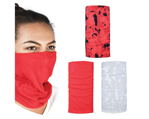 Наший мультифункціональний oxford вітрозахивний comfy havoc red 3 шт. в упаковці колір camo/red