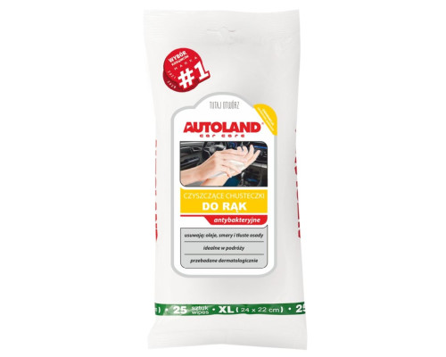 Autoland hand wipes / hd / антибактеріальні (25 шт.) (12)