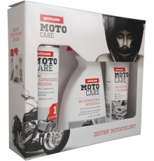 Autoland motocare подарунковий набір для мотоциклістів (засіб для очищення ланцюгів 500мл, засіб для мотоциклів 500мл, хром і алюміній 150мл) (4)